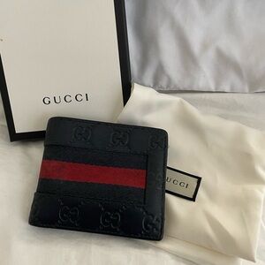 Gucci Navy Blue & Red Wallet